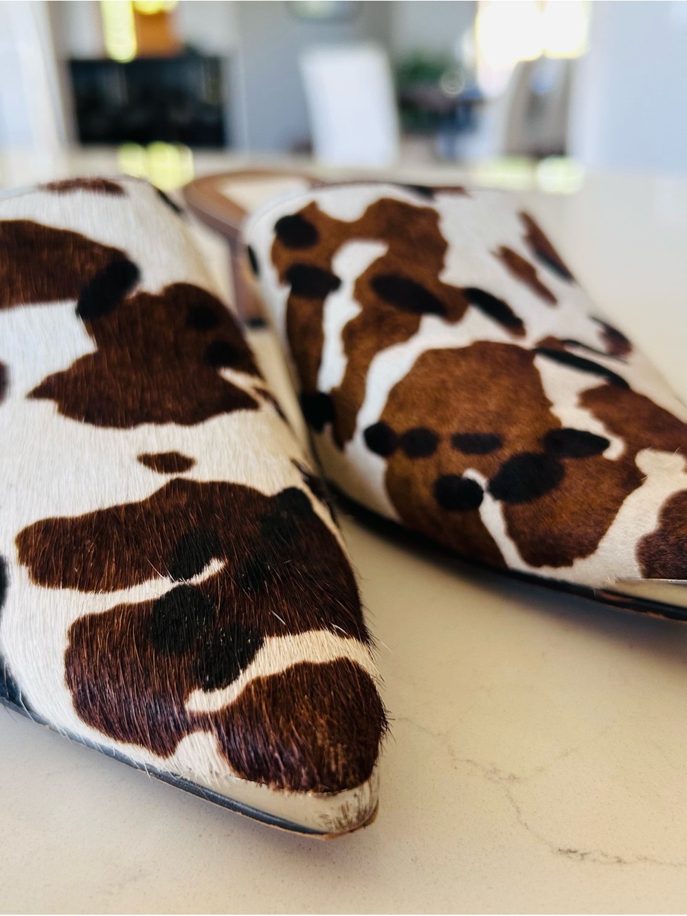 Dolce Vita Lexy Mules. Cow print - Picture 2 of 6